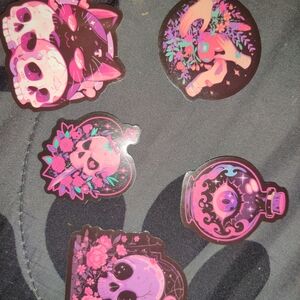 Mystical Skull and Cat Sticker Collection